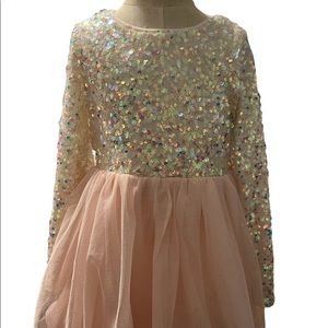 Cat & Jack party dress size 6/6x pink and white